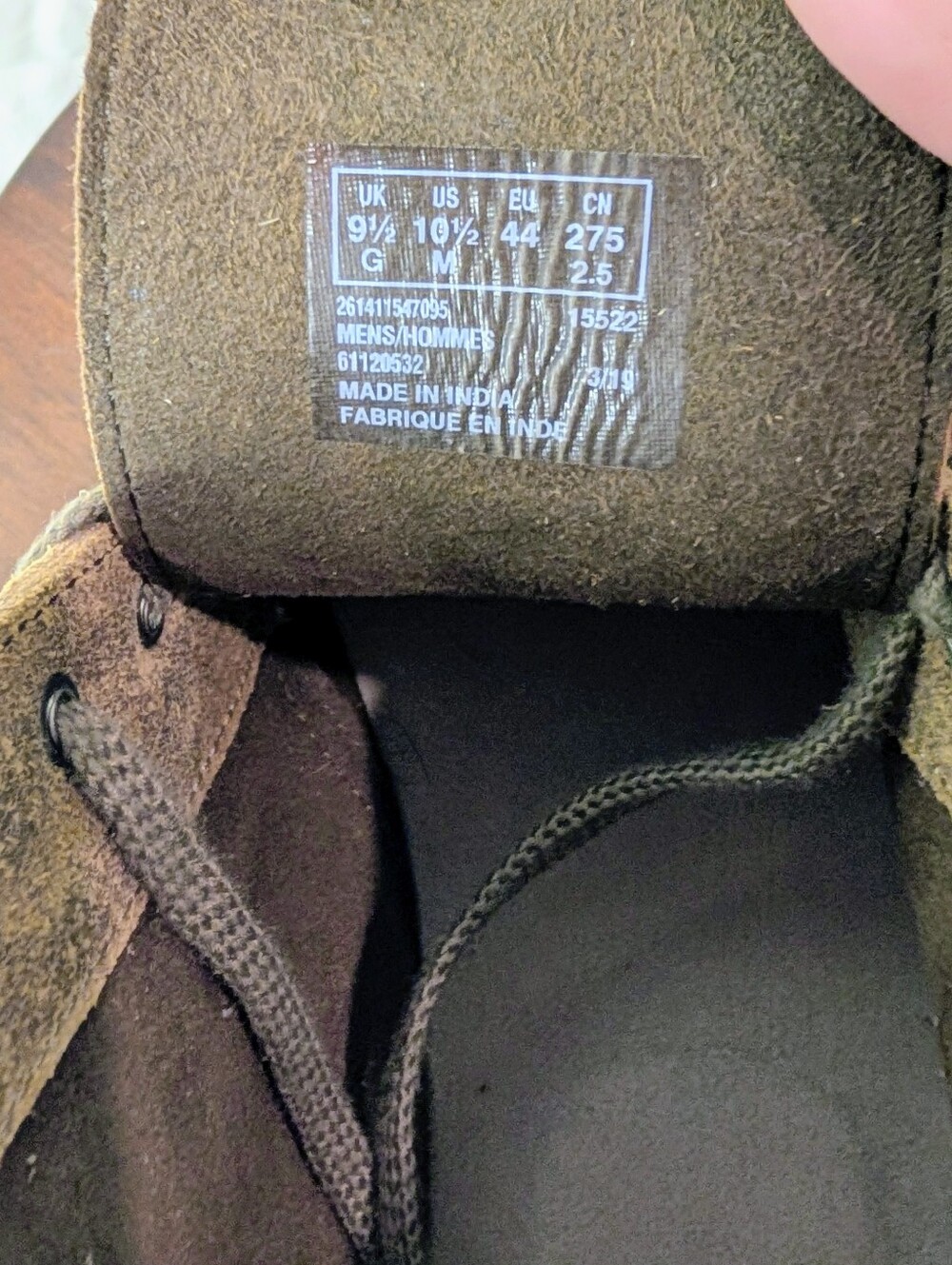 Clarks Originals Desert Boots Mens 10.5 Taupe Suede Chukka Lace Up Ankle Boots - Picture 5 of 8